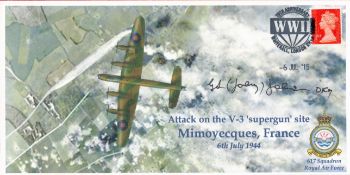 World War II 617 Squadron Sq Ldr George Johnny Johnson signed Attack on the V 3 Supergun site