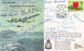 WW2 22 617 Dambusters Signatories on Avro Lancaster Flown Special FDC with Stamps and Postmarks. RAF