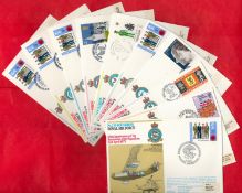 RAF Complete Collection of 70 RAF Squadron Cover Series Flown First Day Covers in RAF Folder. This