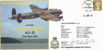 World War II Lettice Curtis signed The Dambusters Lancaster Delivery Flights AJ O 21st April 1943