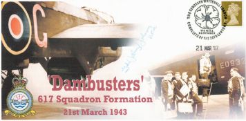 Dambuster 617 Squadron Sq Ldr George Johnny Johnson signed Dambusters 617 Squadron Formation 21st
