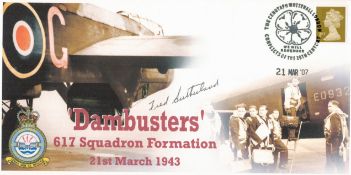 Dambuster 617 Squadron Frederick Sutherland signed Dambusters 617 Squadron Formation 21st March 1943