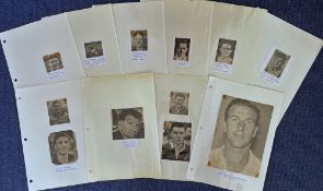 Vintage Football Collection of 10 items with Various and Multiple signatures. Signatures from Bob