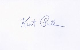 Kurt Fuller signed 6 x 4 white card, signed in blue biro. American actor Kurt Fuller is best known