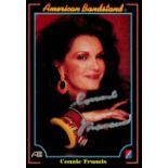 Connie Francis signed American Bandstand collectible trading card. Measuring approx 3. 5 x 2. 5