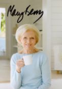 Mary Berry signed 6 x 4 colour picture, signed in black pen. Mary Berry best known for starring in