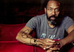 Sir Lenny Henry signed 6 x 8. 25 coloured photo, signed in black sharpie pen. Sir Lenny Henry is a
