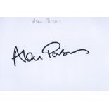 Alan Parsons signed 6 x 4 white card, signed in black sharpie pen. Alan Parsons best known for his