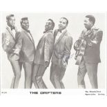 American Music Group The Drifters Johnny Moore Signed 10x8 Black and White Printed Photo. Signed