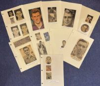 Vintage Football Collection of 10 items with Various and Multiple signatures. Signatures from