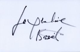 Jacqueline Bisset signed 6 x 4 white card. Jacqueline Bisset began her film career in 1965 and first