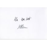 Mick Abrahams signed 6 x 4 white card, signed in black pen. Mick Abrahams the original guitarist for
