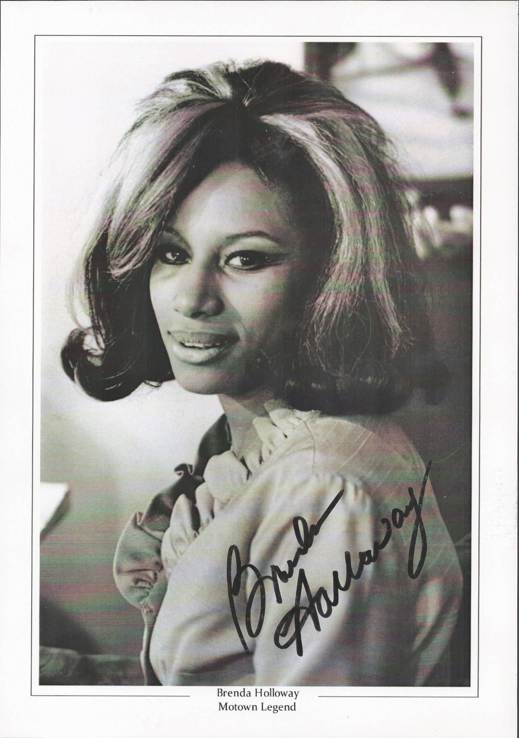 Music, Brenda Holloway signed 12x8 black and white photograph. Holloway (born June 26, 1946) is an