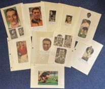 Vintage Football Collection of 10 items with Various and Multiple signatures. Signatures from Roy