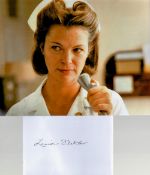 Louise Fletcher signed 6 x 4 white card, signed in black pen. American Oscar winning actress