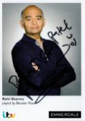 Bhasker Patel signed 6 x 4 Emmerdale promotional picture card. Bhasker Patel who plays the character