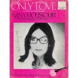 Nana Mouskouri Singer Signed Vintage 'Only Love' Sheet Music. Good condition. All autographs come