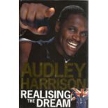 Boxing. Audley Harrison 1st Edition Hardback Book Titled 'Realising The Dream'. Published in 2001.