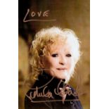 Petula Clark signed 6 x 4 colour photograph beautifully signed in gold pen. British singer Petula