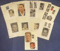 Vintage Football Collection of 10 items with Various and Multiple signatures. Signatures from Noel