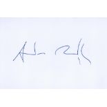 Andrew Ridgely signed 6 x 4 white card, signed in blue biro. Andrew Ridgely was a former member of