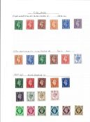 GB - GVI stamp collection on loose album page. Mint. Defs 1 2d to 1 = 1941 1950. 27 stamps. Good