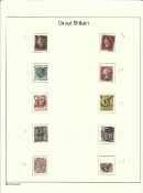 QV stamps on album page. GB. 10 stamps. Cat value over £100. Good condition. We combine postage on
