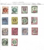 Jubilee issue stamps. 14 on loose album page. QV GB. Cat value over £400. Good condition. We combine