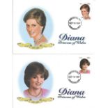 Princess Diana collection. 18 items. Incudes covers, stamps and minisheets. FDI 19 9 97 Nevis.