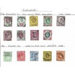 EVII stamp collection on loose album page. 14 stamps. Cat value approx £300. Good condition. We