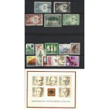 Assorted stamp collection. Includes Belgium Cinderella and China stamps on stockcard. Papua and