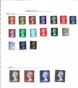 GB stamp collection on 7 loose album pages. Includes 1969 high value defs(mint), 1970 high vale