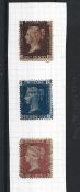 QV stamps on stockcard. GB. 3 stamps. Good condition. We combine postage on multiple winning lots