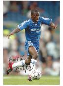 Football Shaun Wright Phillips signed 12X8 Chelsea colour photo. Shaun Cameron Wright Phillips (born