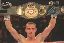 Boxing Scott Quigg signed 12x8 colour photo. Scott Quigg (born 9 October 1988) is a British former