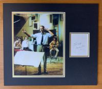 Composer, George Martin professionally double matted signature piece, overall 13x14. This