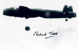 Dam Busters Actor, Richard Todd signed 10x8 black and white photograph. Todd is known for his role