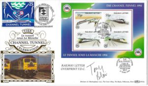 Politician, Tony Blair signed Channel Tunnel FDC with official stamps and postmarks June 1994. Blair