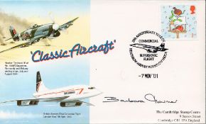 Concorde Pilot, Barbara Harmer signed Classic Aircraft cover certificated copy number 3 of 5, with