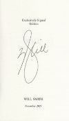 Will Smith signed hardback book titled Will. This lovely hardback book is in mint condition and