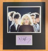 Music, Debbie Harry of Blondie professionally double matted signature piece, overall size 14x13.