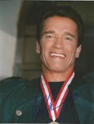 Arnold Schwarzenegger signed 10x8 colour photo. Austrian-American film actor, former bodybuilder,