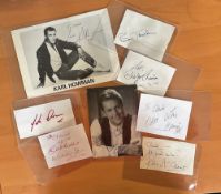 EastEnders collection of signed 8 pages and photographs featuring signatures from stars of the