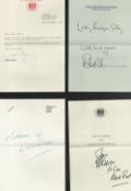 Signature collection featuring compliments slips and ALS signed by- Lt Gen David House, Len