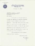John Edgar Hoover TLS on headed paper dated 10th November 1944. Hoover (January 1, 1895 - May 2,