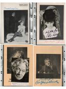 Vintage actor signature collection from iconic stars of the stage including Helmut Qualtinger,