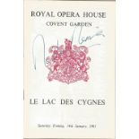 Ballet Nadia Nerina signed Royal Opera House programme 14 Jan. 1961. Good condition Est.