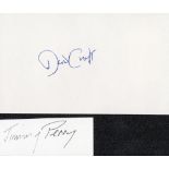 Jimmy Perry and David Croft signed cards. Perry and Croft co-wrote the BBC sitcoms Dad's Army (