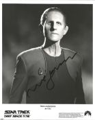 Star Trek, René Auberjonois signed 10x8 vintage black and white promo photograph pictured during his