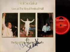 Neil Sedaka signed Live At The Royal Festive Hall album sleeve cover vinyl record included. Neil